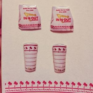 Set of In-N-Out Earrings (handmade)